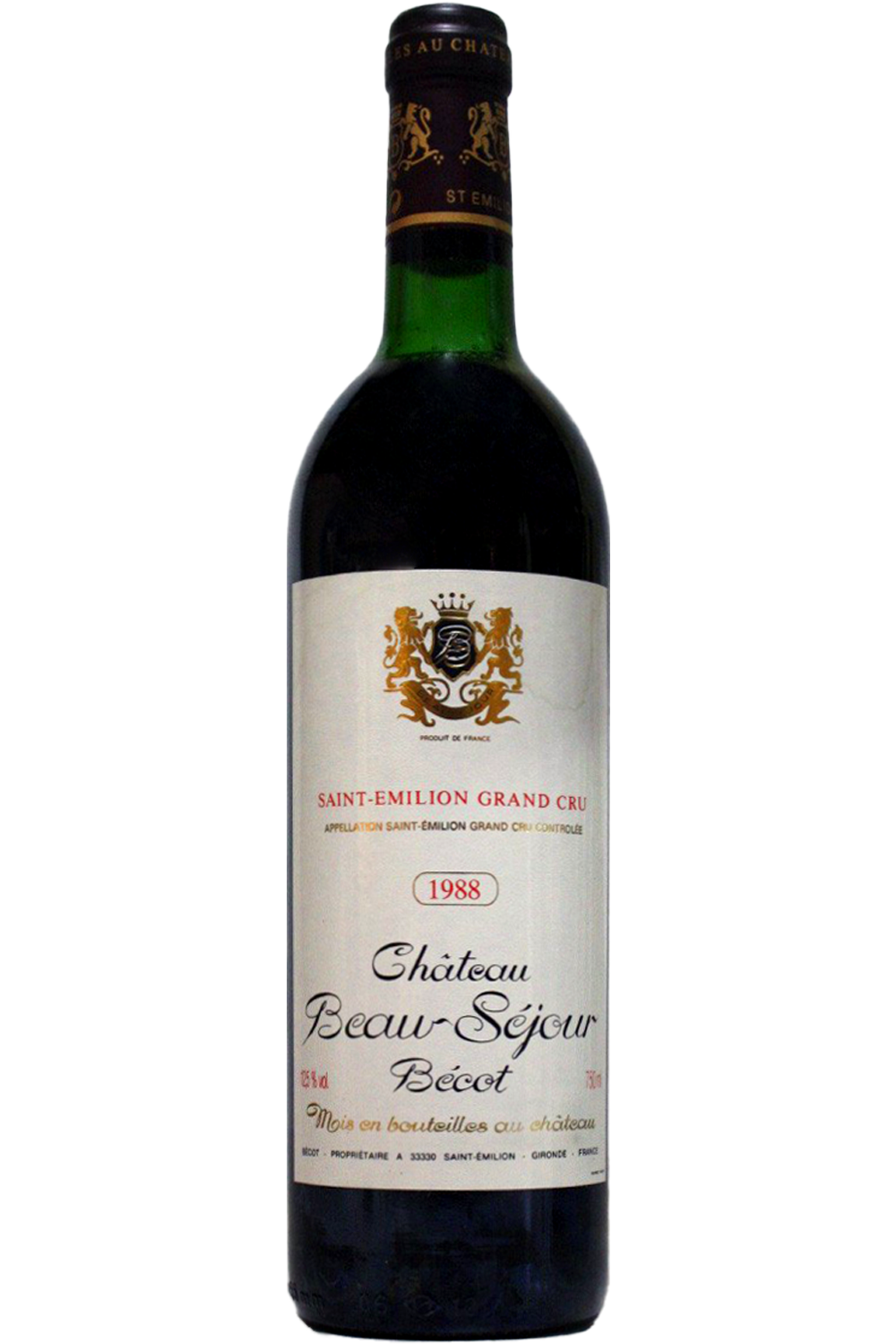 WineVins Chateau Beausejour Becot 1988