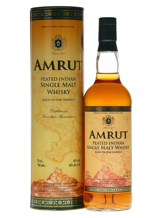 Wine Vins Amrut Peated Single Malt Whisky
